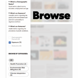 Scroll through or filter using the categories on the left to browse